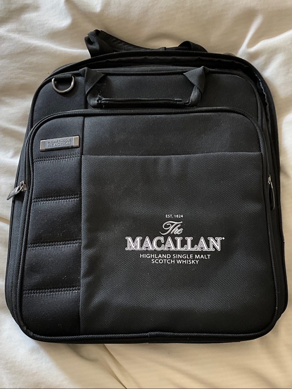 Kenneth Cole Reaction Black Laptop Brief with The Macallan Embroidery